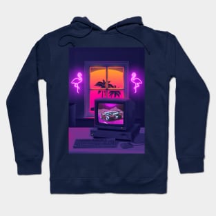 Sunset palms 90s Hoodie